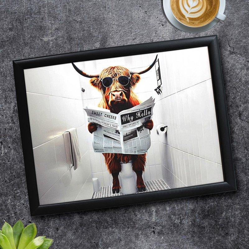 lesser & pavey HIGHLAND COW LOO LAPTRAY LP75780