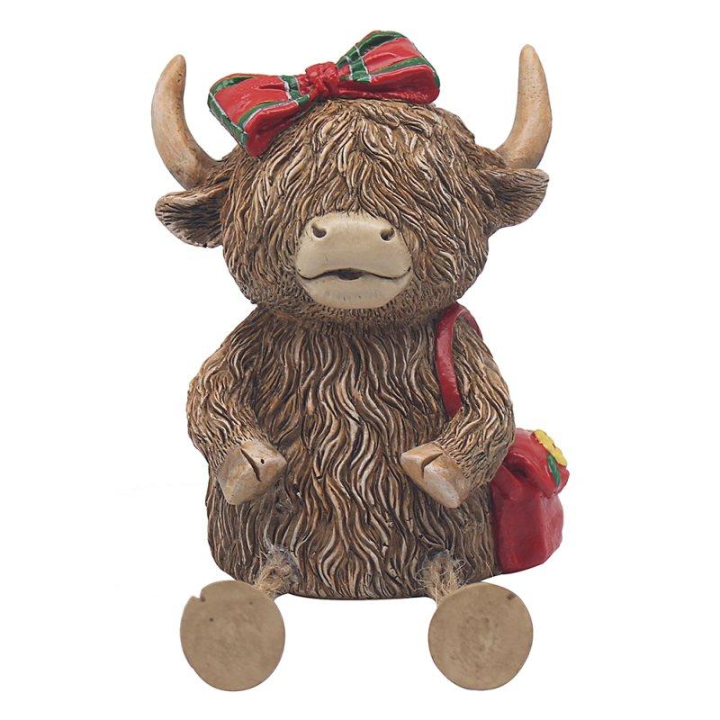 Lesser & Pavey HIGHLAND COW MBANK TARTAN BOW LP75056