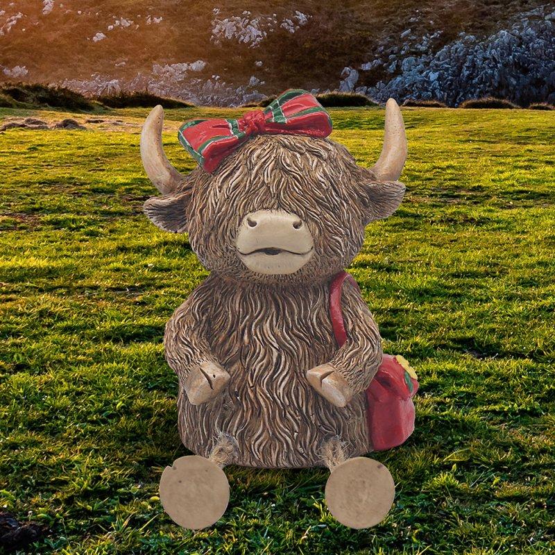 lesser & pavey HIGHLAND COW MBANK TARTAN BOW LP75056