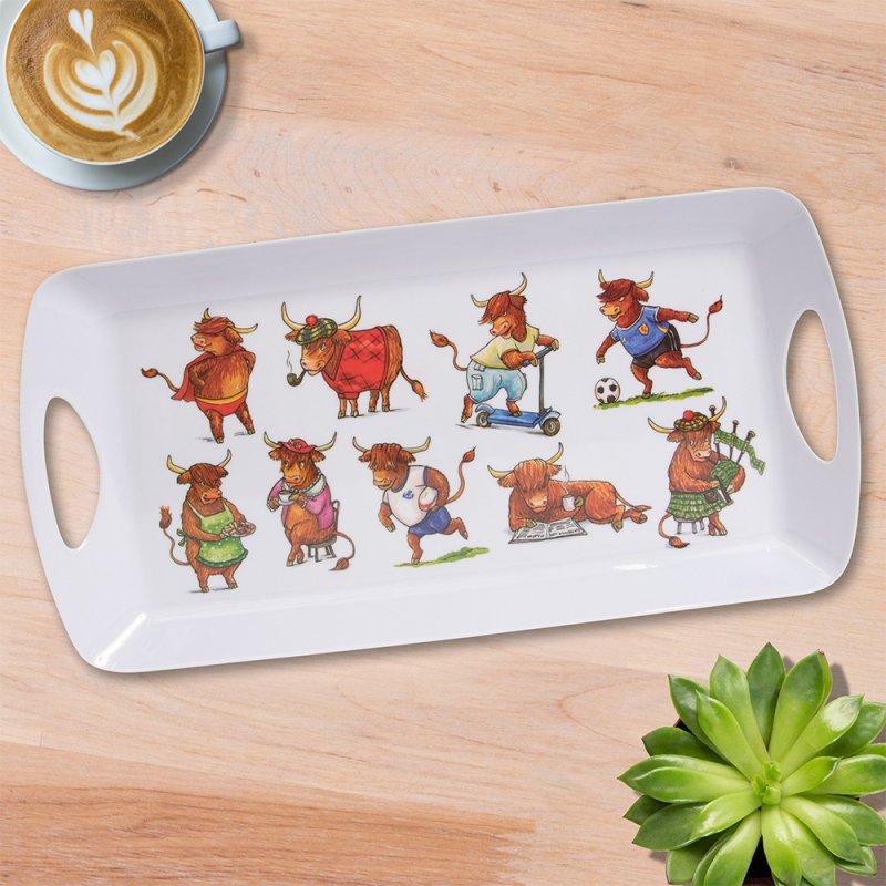 lesser & pavey HIGHLAND COW MEDIUM TRAY LP96307