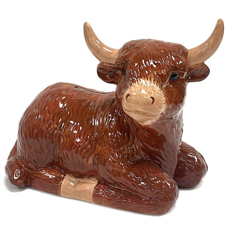 Lesser & Pavey HIGHLAND COW MONEY BOX LP74349