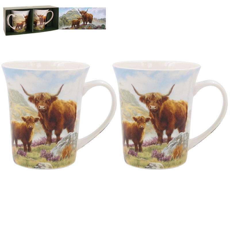 Lesser & Pavey HIGHLAND COW MUG SET 2 LP96517