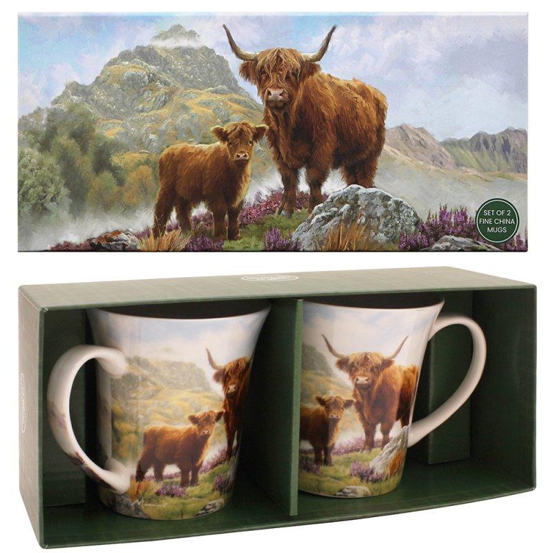 Lesser & Pavey HIGHLAND COW MUG SET 2 LP96517