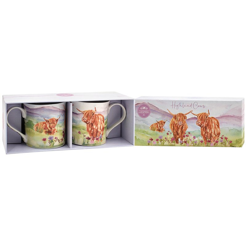 Lesser & Pavey HIGHLAND COW MUGS SET 2 LP96763