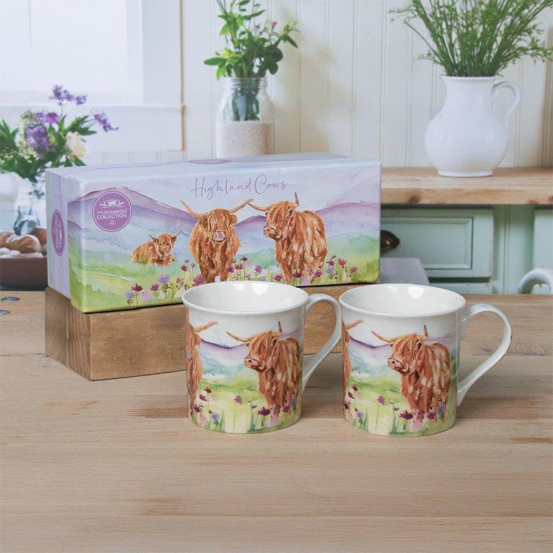 lesser & pavey HIGHLAND COW MUGS SET 2 LP96763