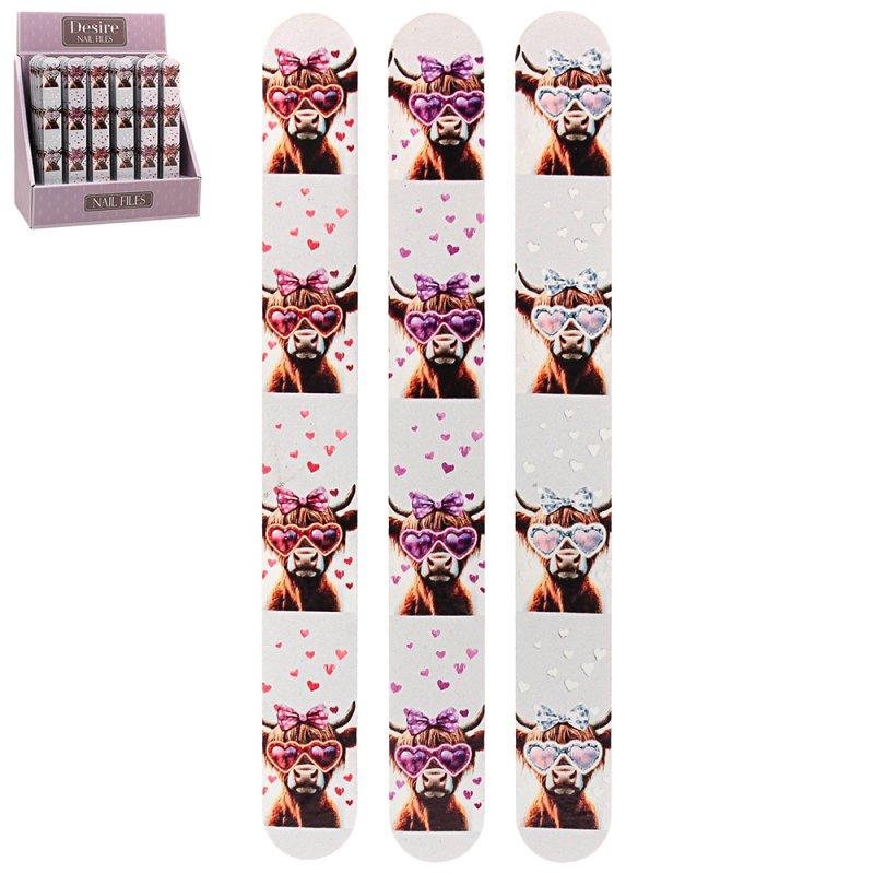 lesser & pavey HIGHLAND COW NAIL FILE 3 ASST LP76633