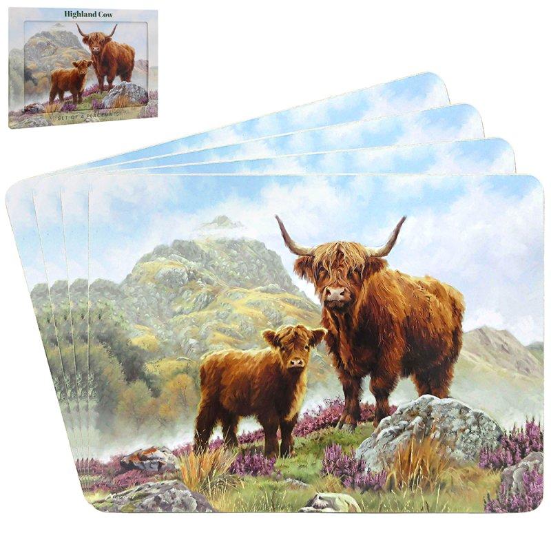 Lesser & Pavey HIGHLAND COW PLACEMATS SET 4 LP96523