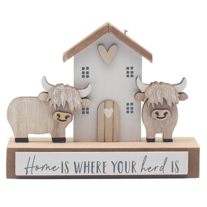 lesser & pavey HIGHLAND COW PLAQUE LP74945