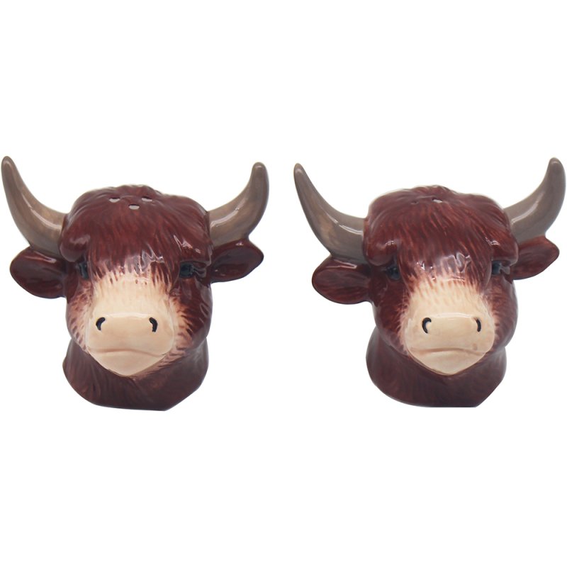 Lesser & Pavey HIGHLAND COW SALT & PEPPER LP74345