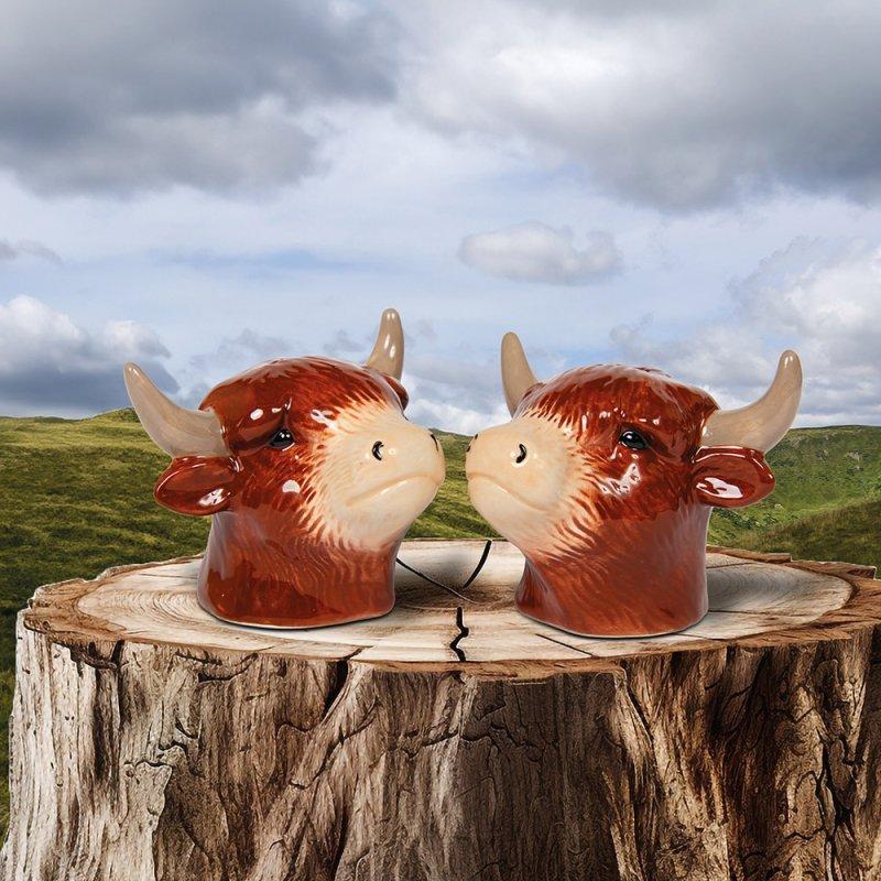 lesser & pavey HIGHLAND COW SALT & PEPPER LP74345