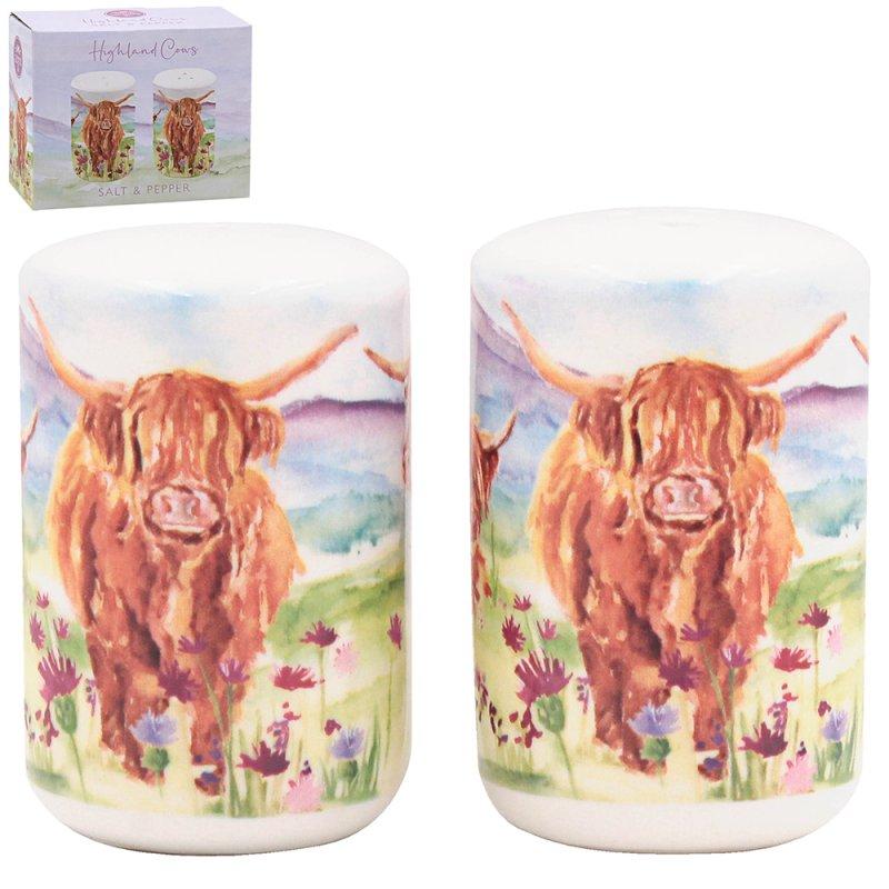 Lesser & Pavey HIGHLAND COW SALT & PEPPER LP96766