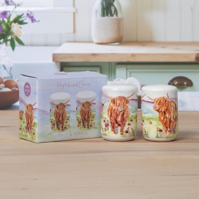 lesser & pavey HIGHLAND COW SALT & PEPPER LP96766