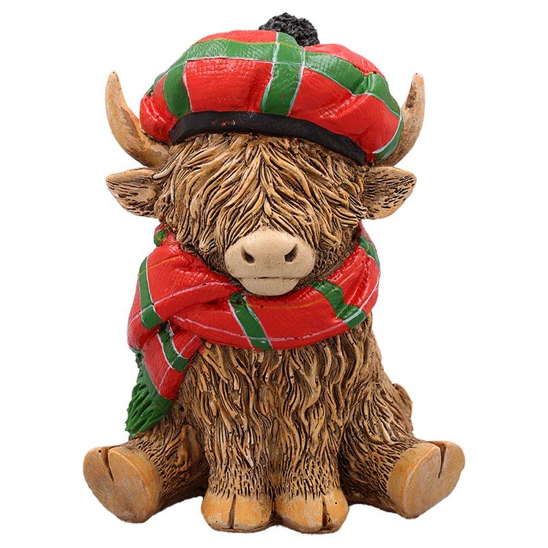 Lesser & Pavey HIGHLAND COW SCARF TARTAN LP74354