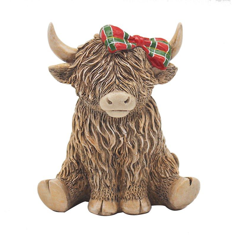 Lesser & Pavey HIGHLAND COW TARTAN BOW LP73654