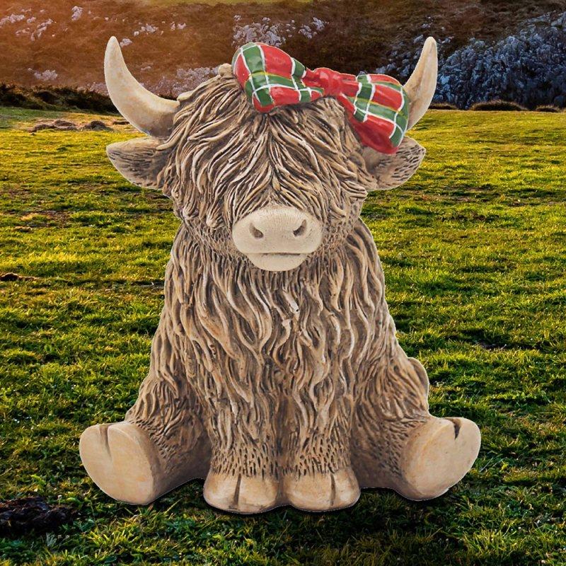 lesser & pavey HIGHLAND COW TARTAN BOW LP73654
