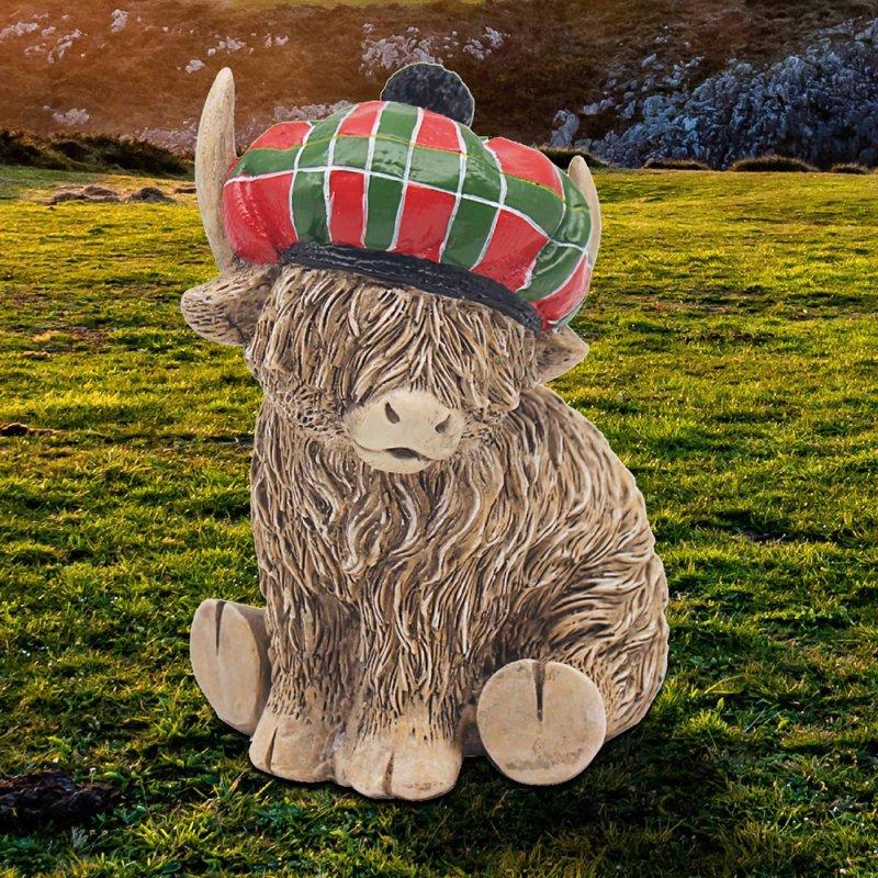 lesser & pavey HIGHLAND COW TARTAN HAT LP73658