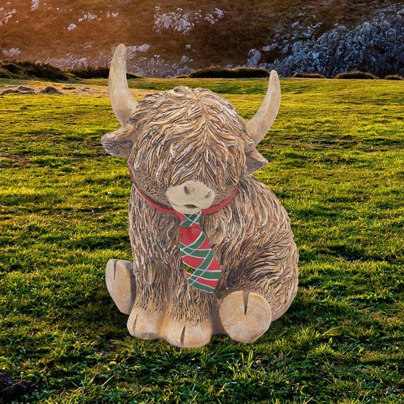 lesser & pavey HIGHLAND COW TARTAN TIE LP75980