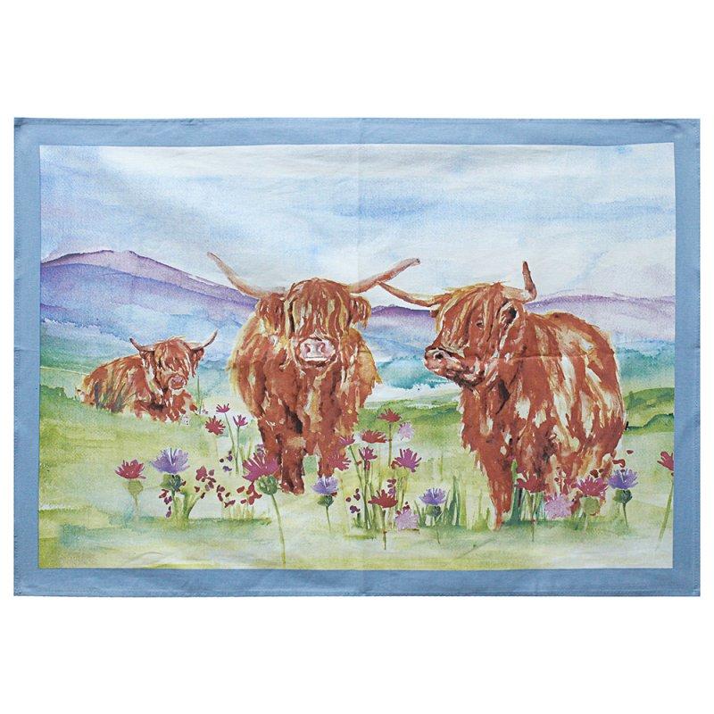 lesser & pavey HIGHLAND COW TEA TOWEL LP76705