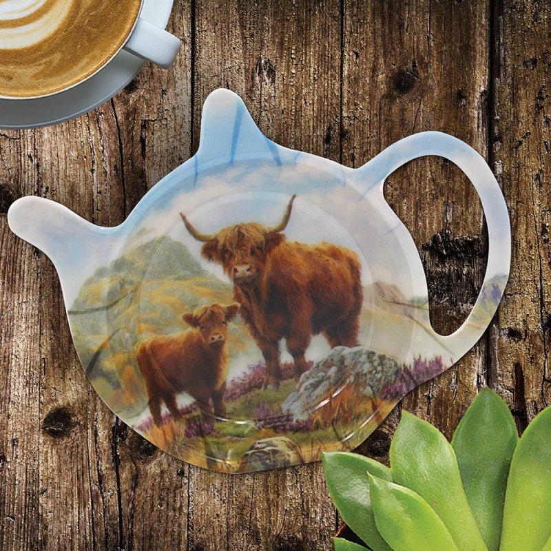 lesser & pavey HIGHLAND COW TEABAG TIDY LP96527