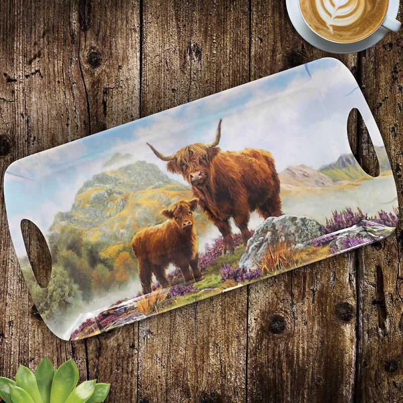 lesser & pavey HIGHLAND COW TRAY MEDIUM LP96525