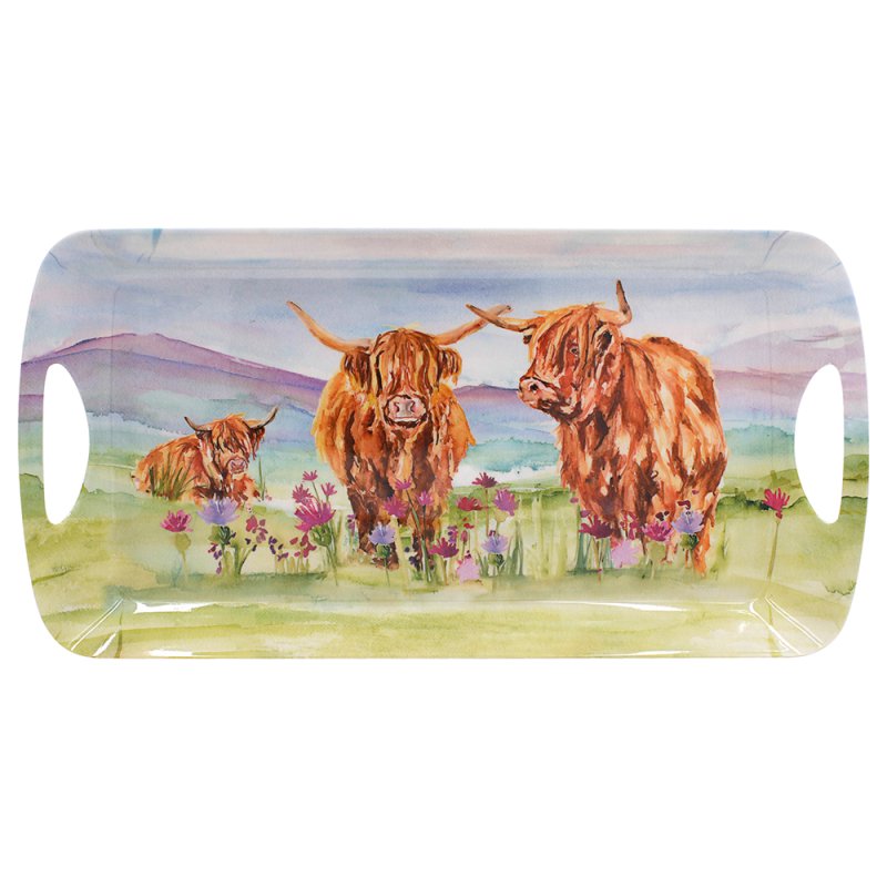 lesser & pavey HIGHLAND COW TRAY MEDIUM LP96771