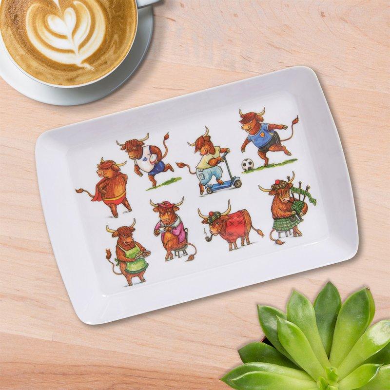 lesser & pavey HIGHLAND COW TRAY SMALL LP96306