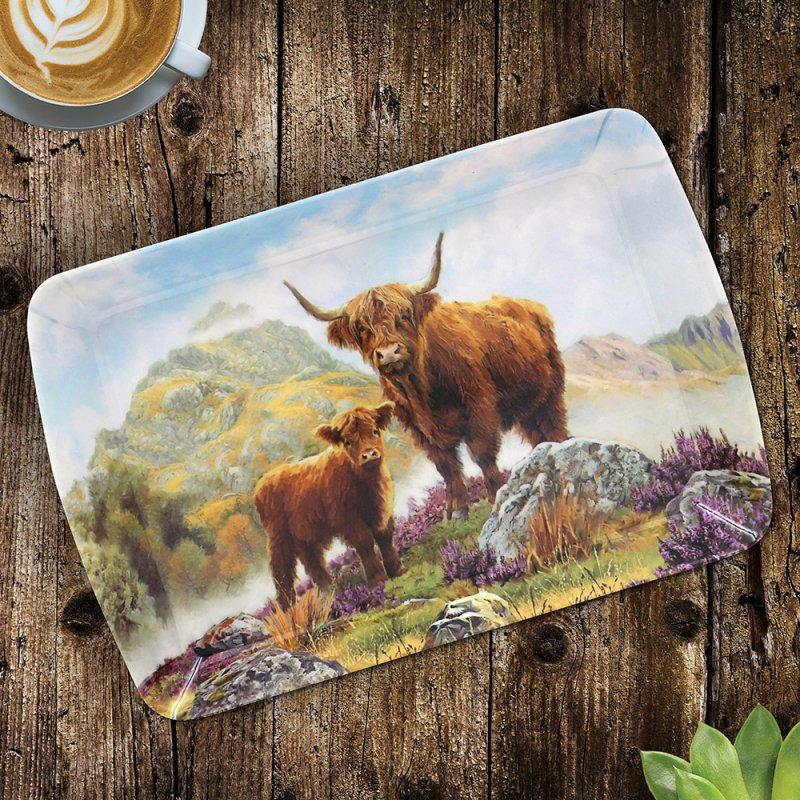 lesser & pavey HIGHLAND COW TRAY SMALL LP96524