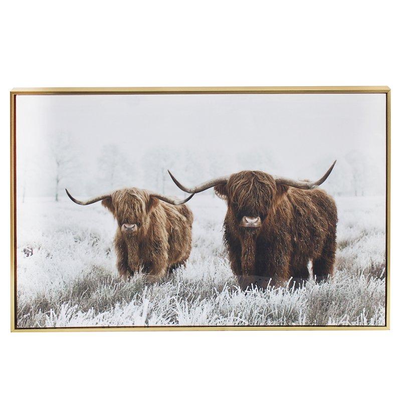 Lesser & Pavey HIGHLAND COW W/BABY WALL ART LP76180