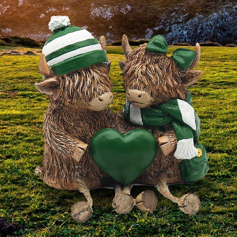 lesser & pavey HIGHLAND COWS GREEN LP74357