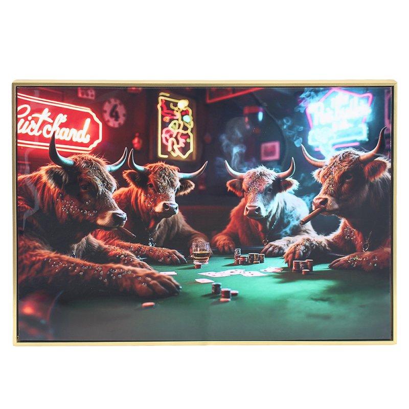 Lesser & Pavey HIGHLAND COWS POKER WALL ART LP76189