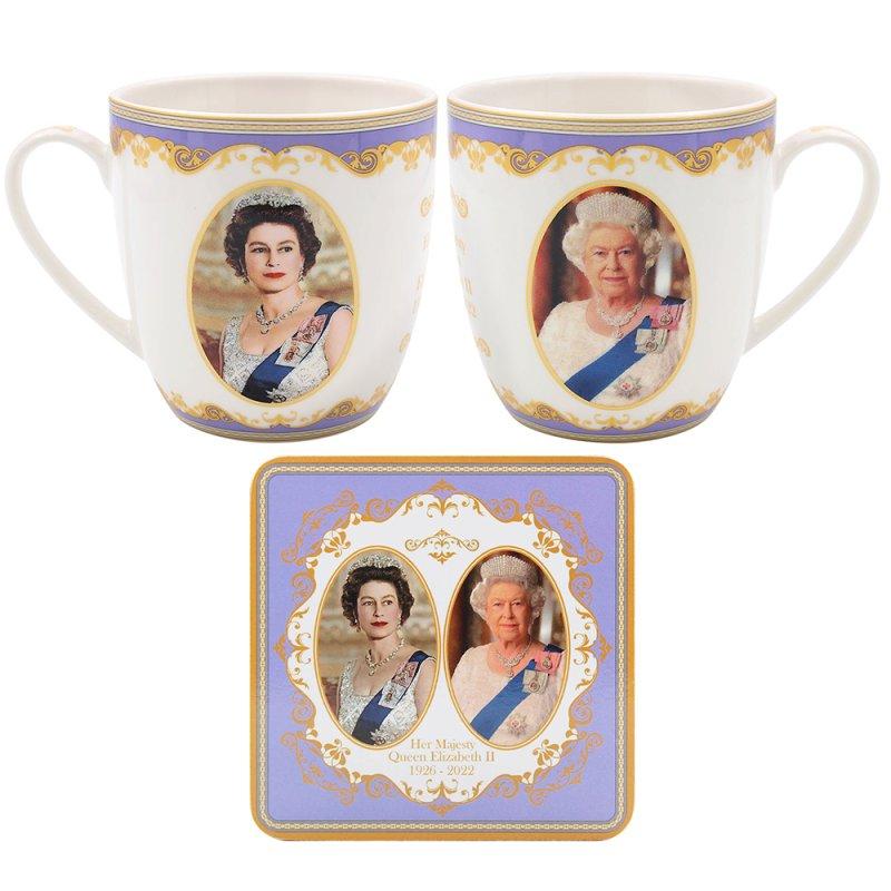 lesser & pavey HM QUEEN ELIZABETH II MUG &COA LP18203