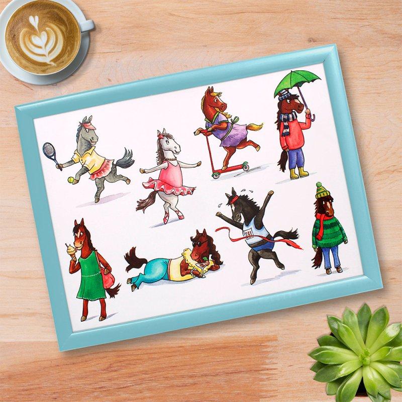 lesser & pavey HORSES LAPTRAY LP74903