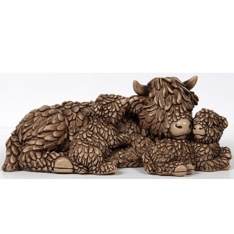 Lesser & Pavey HUGHIE HIGHLAND COW & BABIES LP76019