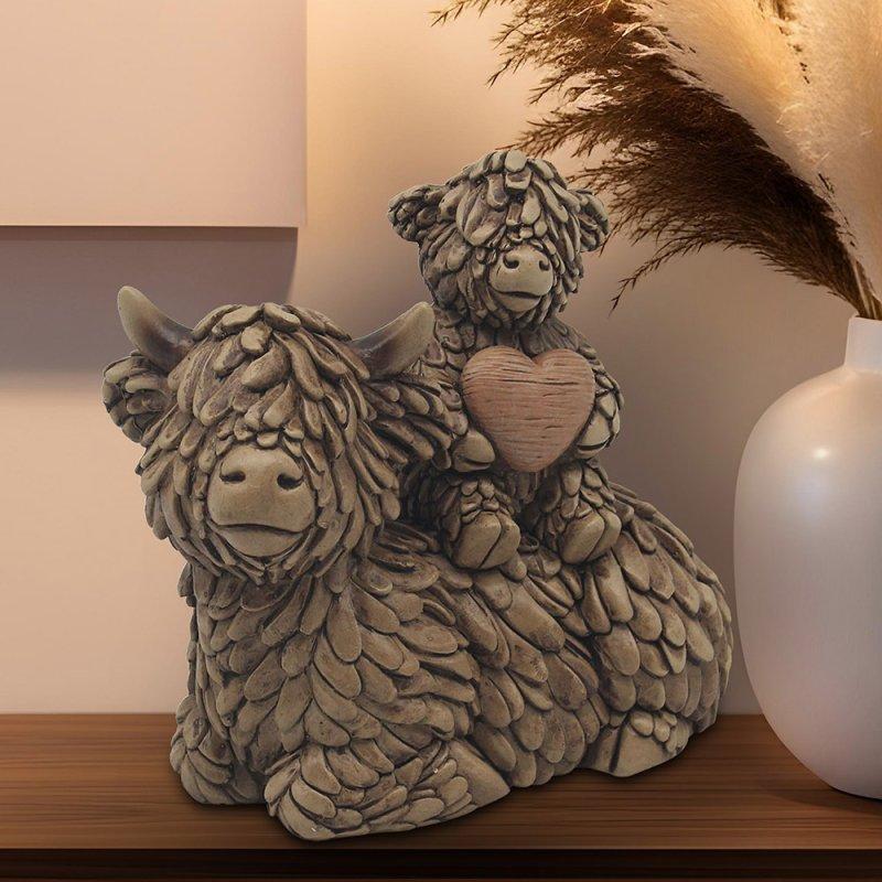 lesser & pavey HUGHIE HIGHLAND COW PAIR LP76018