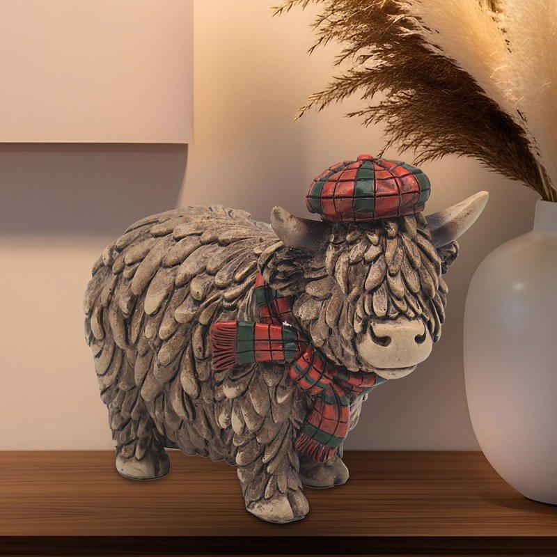 lesser & pavey HUGHIE HIGHLAND COW TARTAN LP75431
