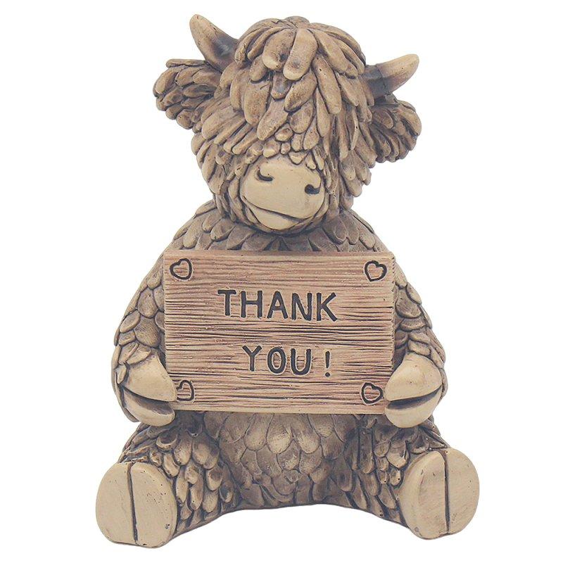 Lesser & Pavey HUGHIE HIGHLAND COW THANK YOU LP76693