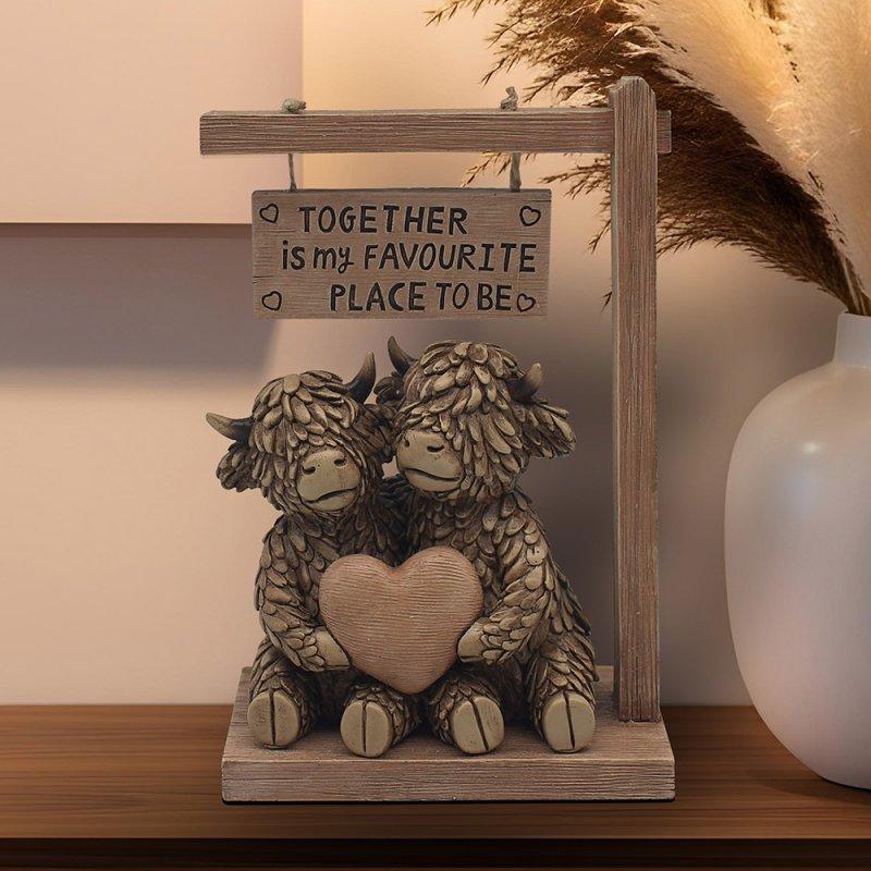 lesser & pavey HUGHIE HIGHLAND COW TOGETHER LP74103