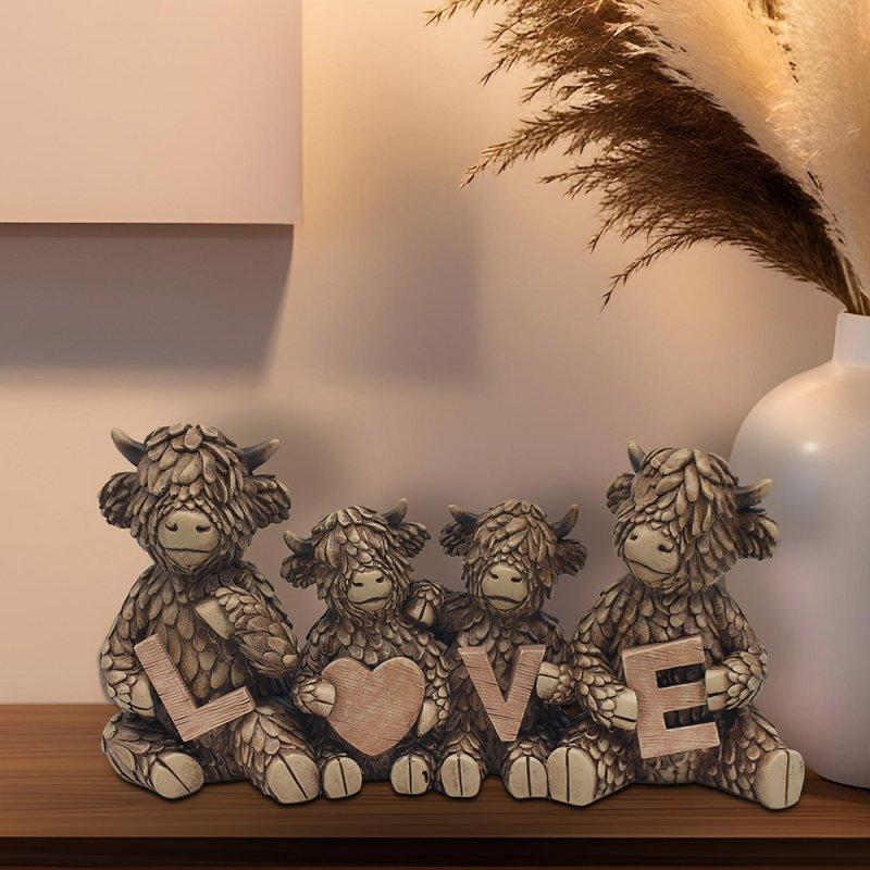 lesser & pavey HUGHIE HIGHLAND COWS LOVE LP74106