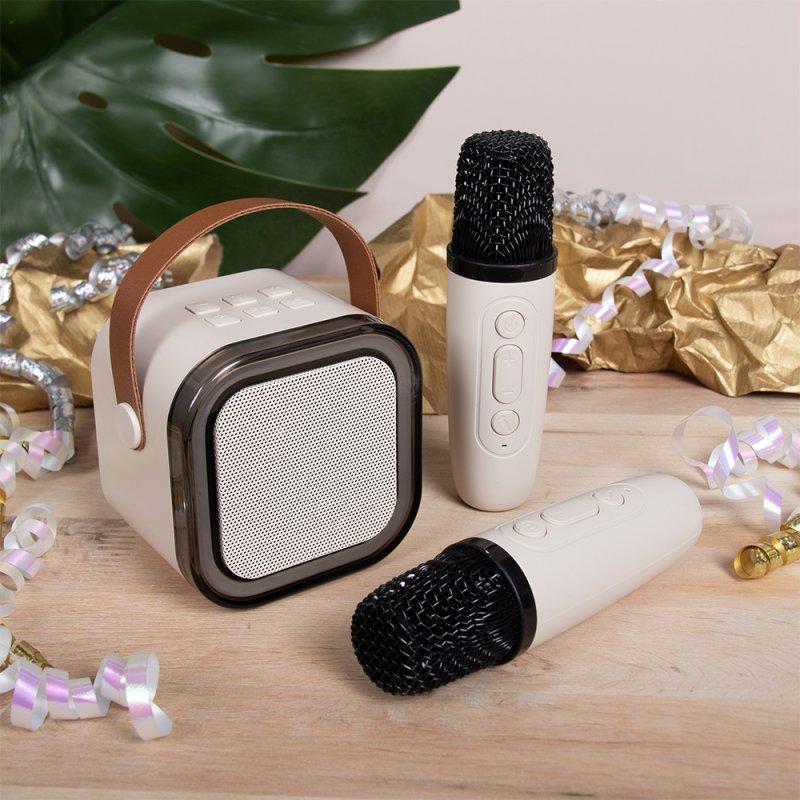 lesser & pavey KARAOKE MACHINE 2 MICS BEIGE LP75813