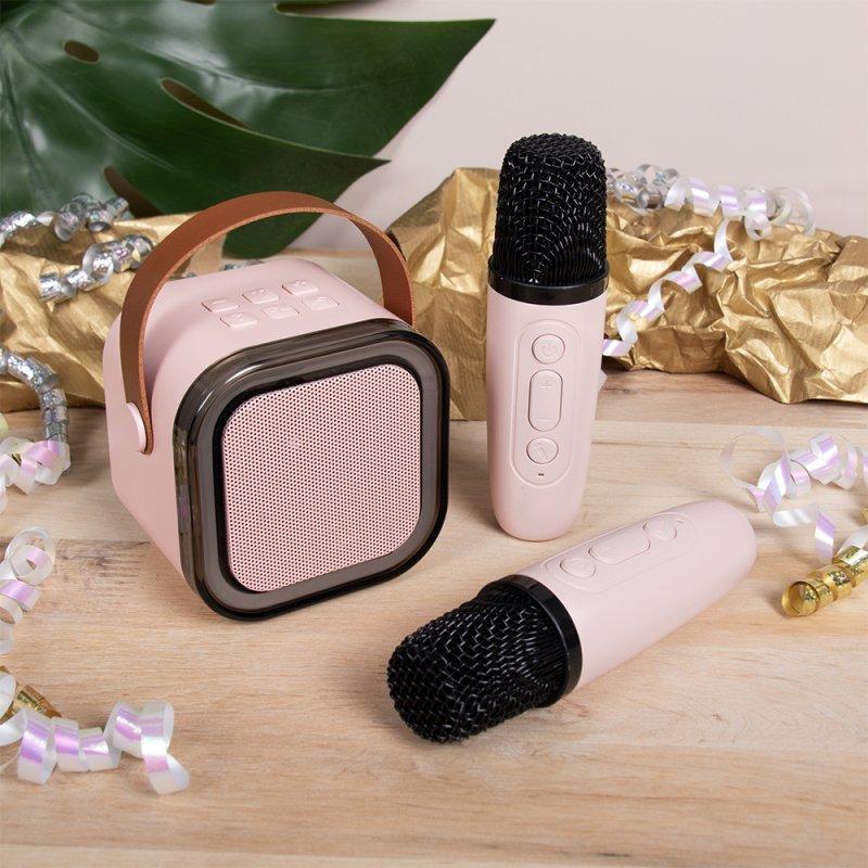 lesser & pavey KARAOKE MACHINE 2 MICS PINK LP75811