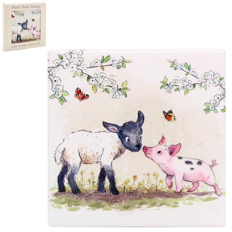 lesser & pavey LAMB & PIGLET COASTER LP96415