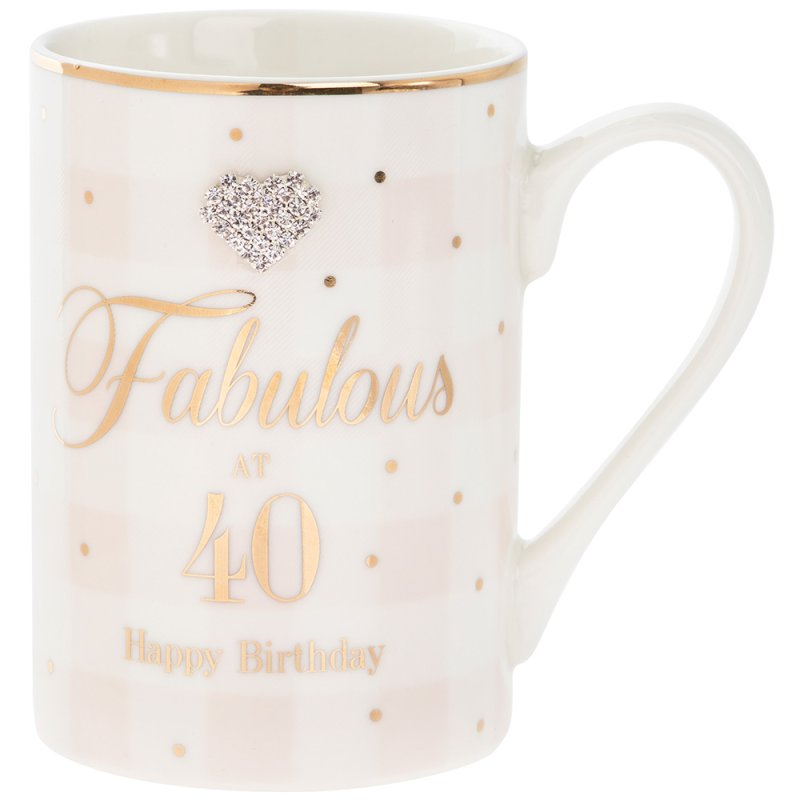 lesser & pavey MAD DOTS 40TH BDAY MUG LP33860