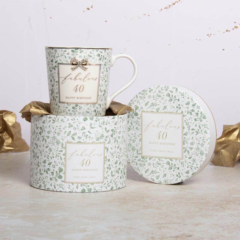 lesser & pavey MADELAINE 40TH BIRTHDAY MUG LP34285