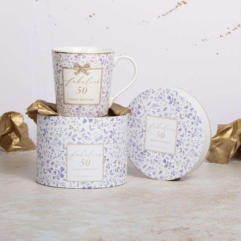 lesser & pavey MADELAINE 50TH BIRTHDAY MUG LP34286