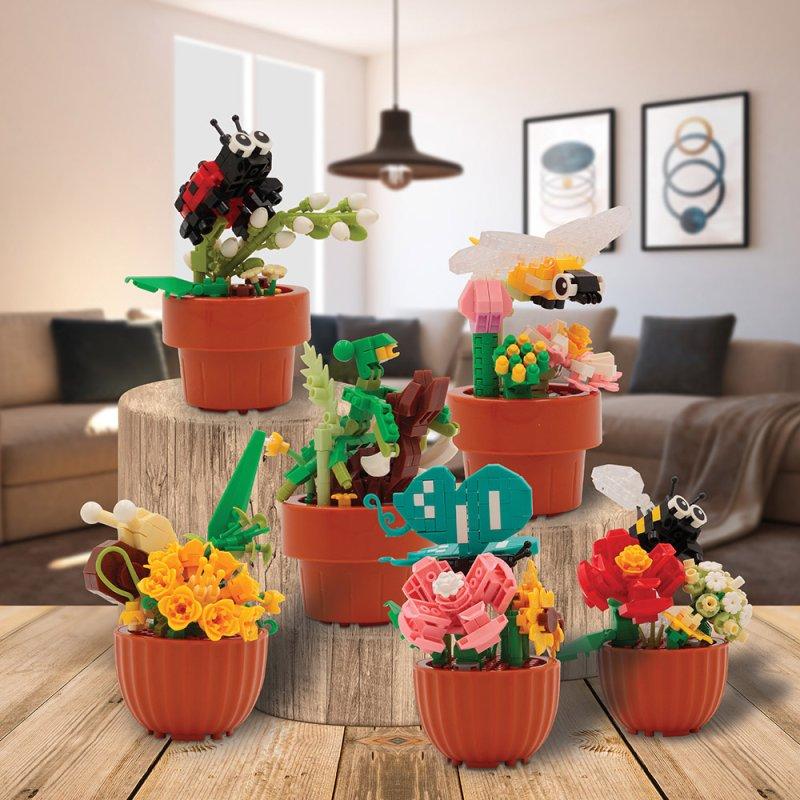 lesser & pavey MINIBRICKS FLOWERS 6 ASST LP76550