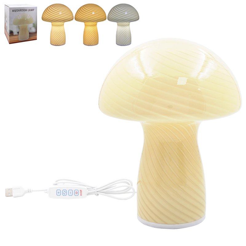 Lesser & Pavey MUSHROOM LAMP CREAM LP75483
