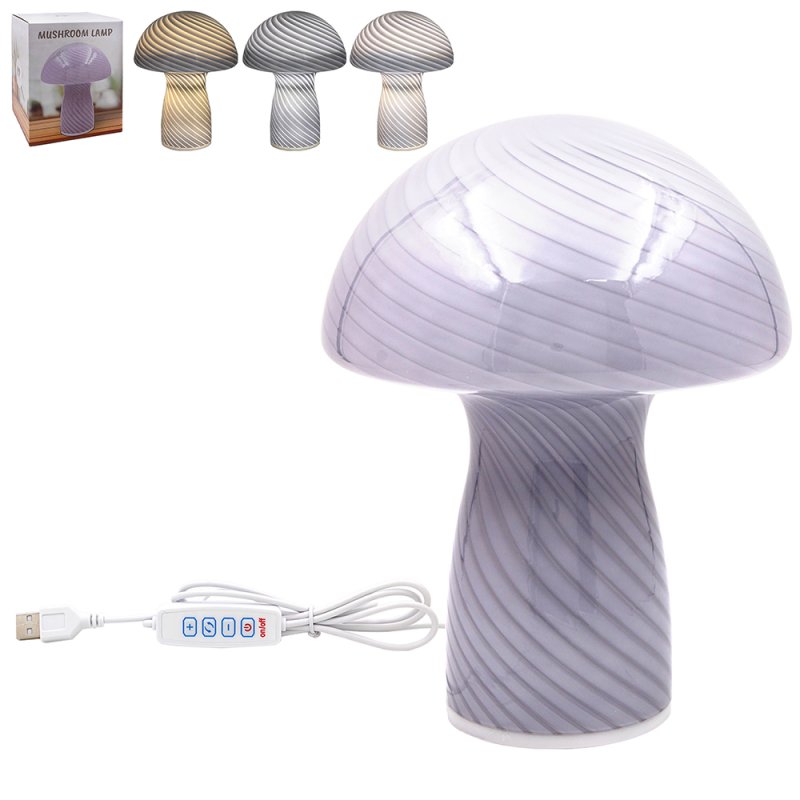 lesser & pavey MUSHROOM LAMP GREY LP75482
