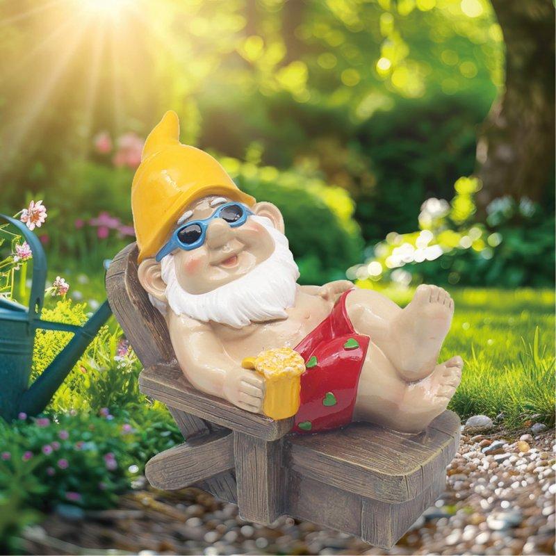 lesser & pavey NAUGHTY GNOME SUNBATHER 8" LP75308