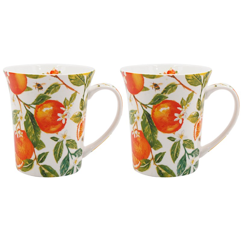lesser & pavey ORANGES & LEMONS MUGS SET OF 2 LP96924