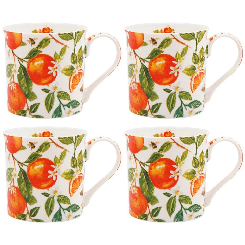lesser & pavey ORANGES & LEMONS MUGS SET OF 4 LP96925